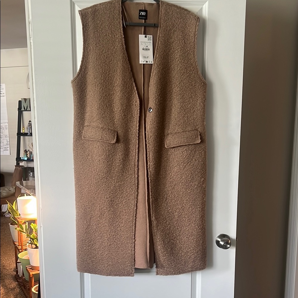 ZARA Tan Sleeveless Vest